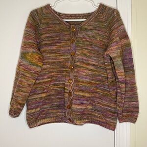 Cozy Multicolor Cardigan Sweater with Buttons